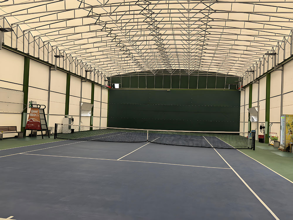 网球场电动伸缩雨棚